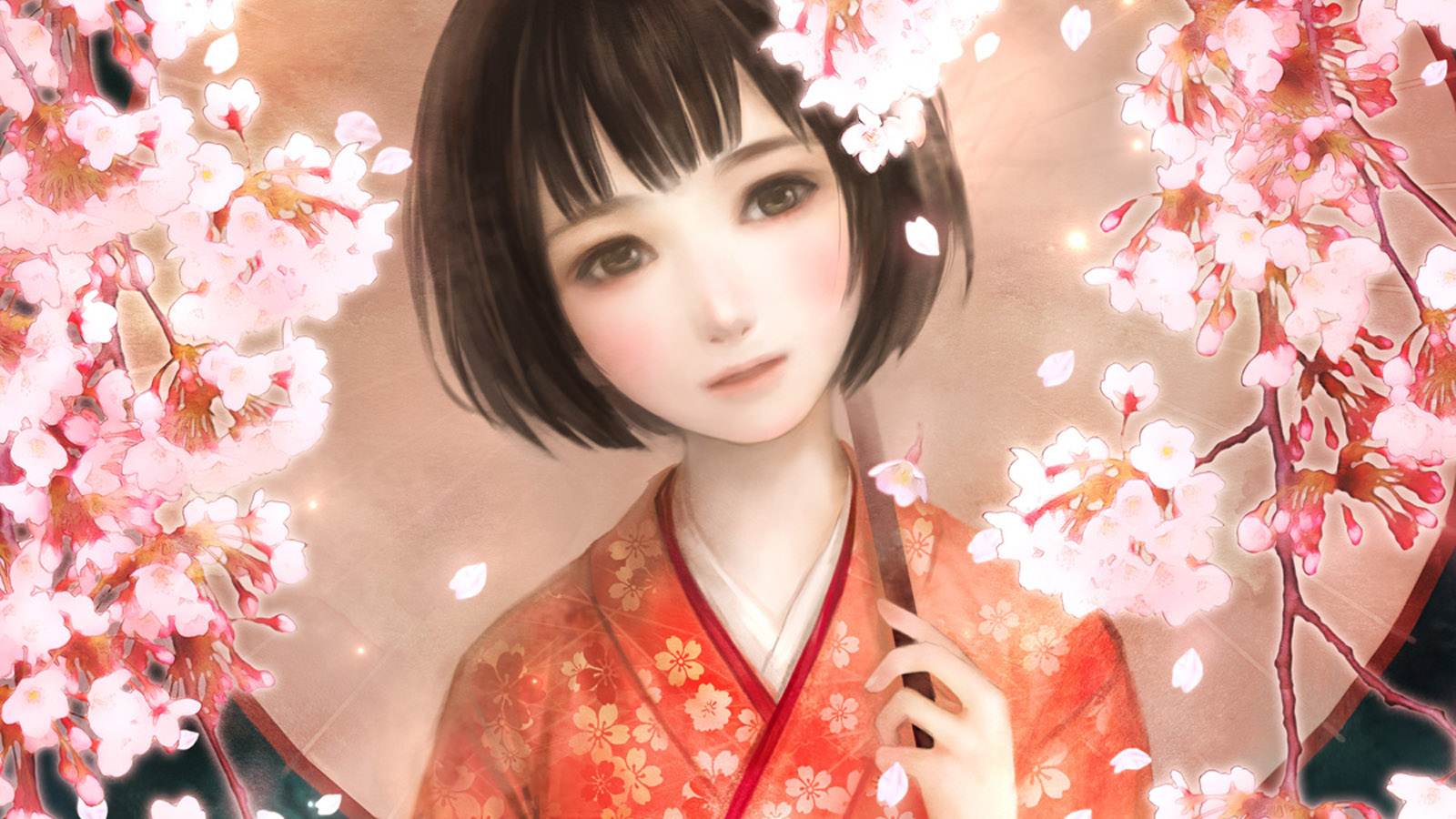 唯美粉色少女壁纸，免费高清电脑壁纸下载