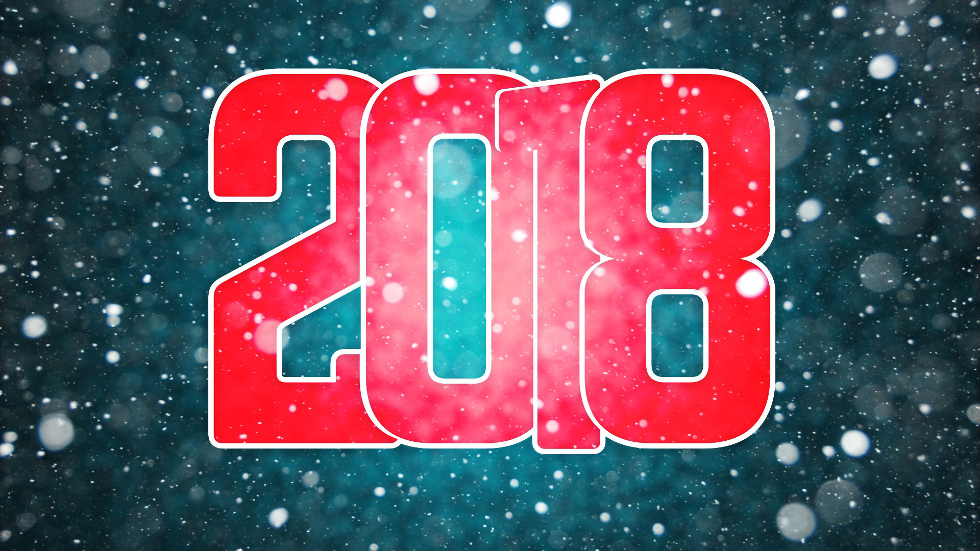 2018新年雪花电脑壁纸，免费下载，庆祝节日氛围！