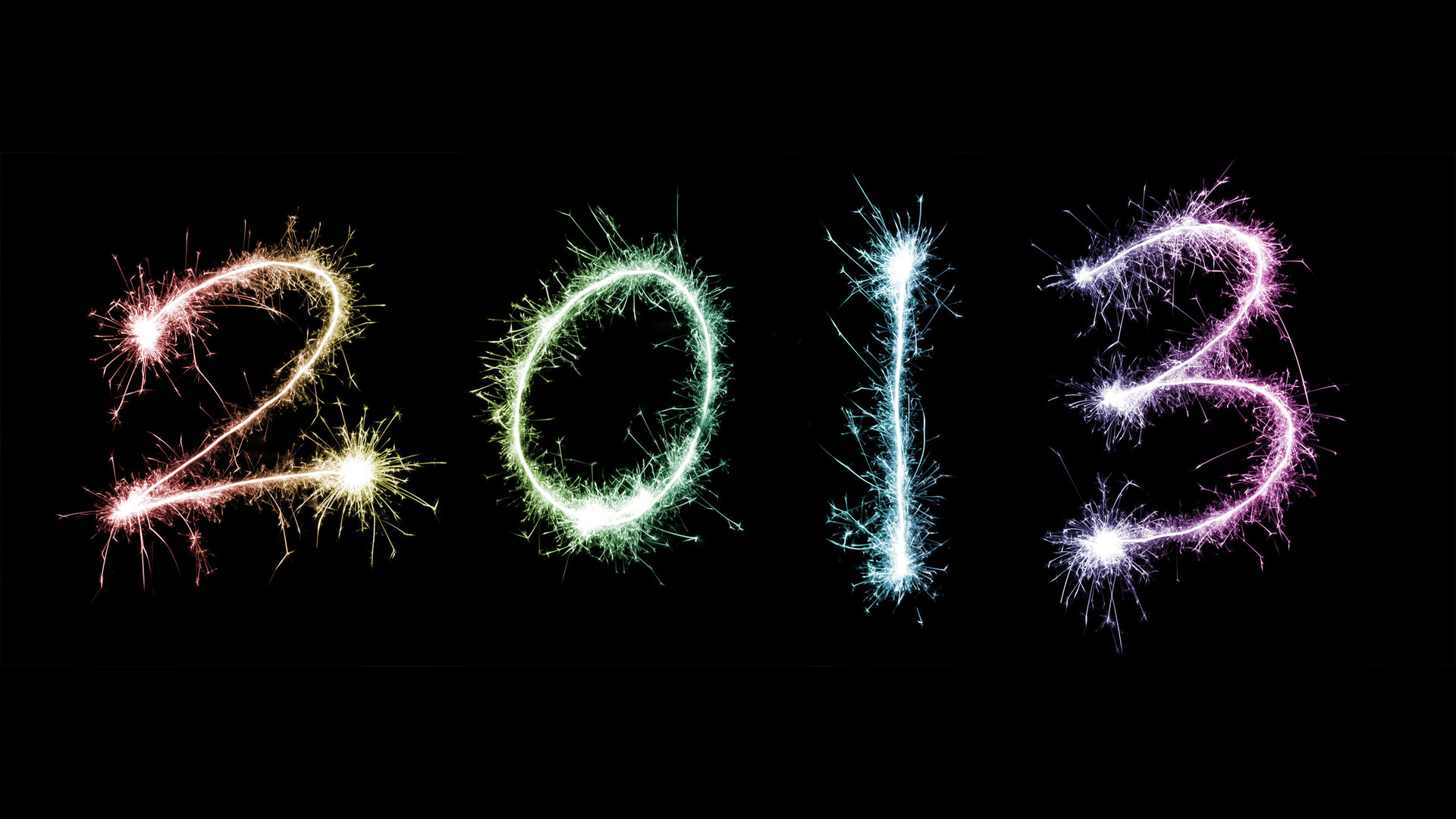 2013新年火花桌面壁纸，精选节日主题，免费下载电脑背景