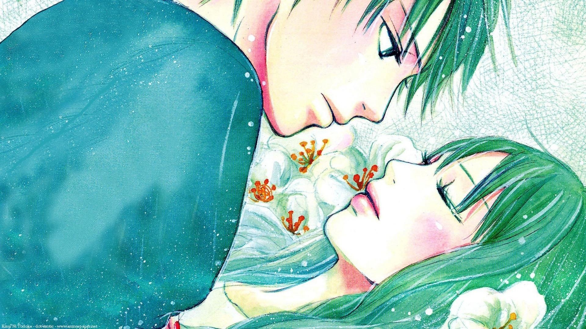 恋人浪漫时刻，精选二人鲜花动漫桌面壁纸，免费下载！