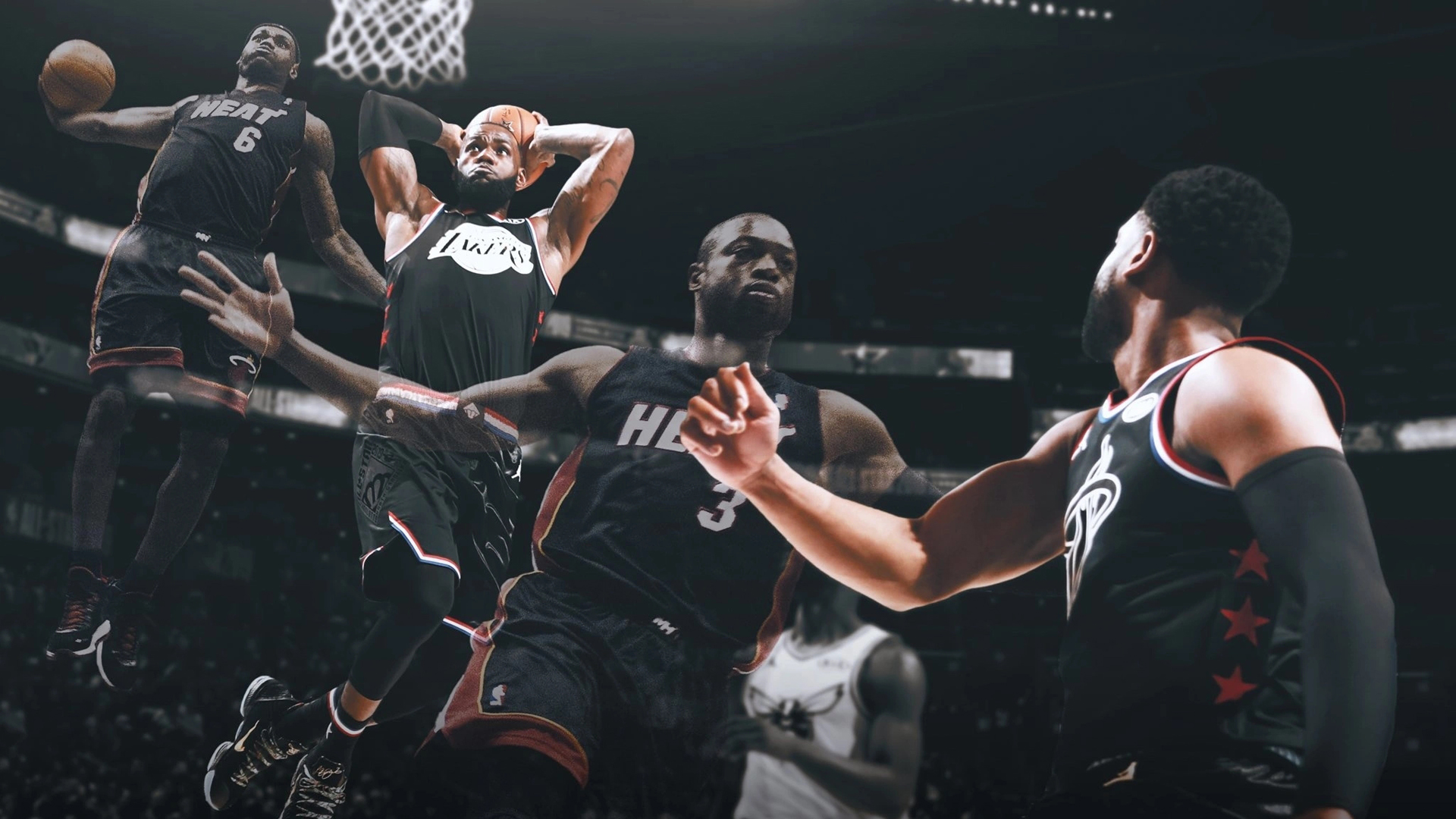 NBA詹韦连线精选壁纸，免费高清电脑壁纸下载
