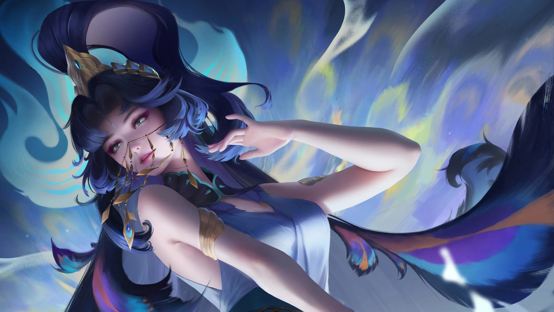 阴阳师，孔雀明王美女壁纸，免费高清电脑游戏壁纸下载