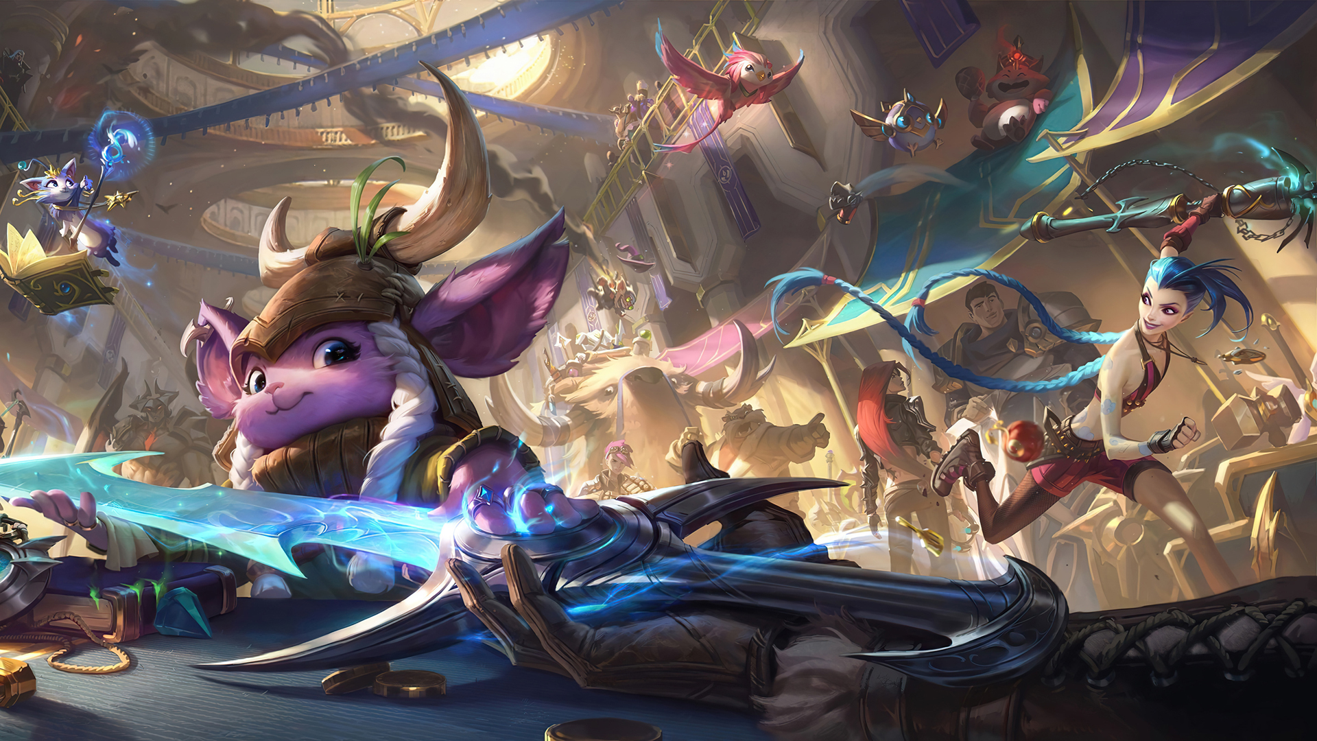 英雄联盟lol2021新赛季 新装备 金克丝 悠米壁纸