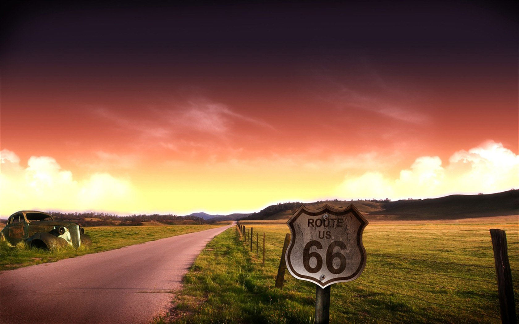 66号公路绝美风光，高清免费壁纸，一键下载，装点你的电脑桌面