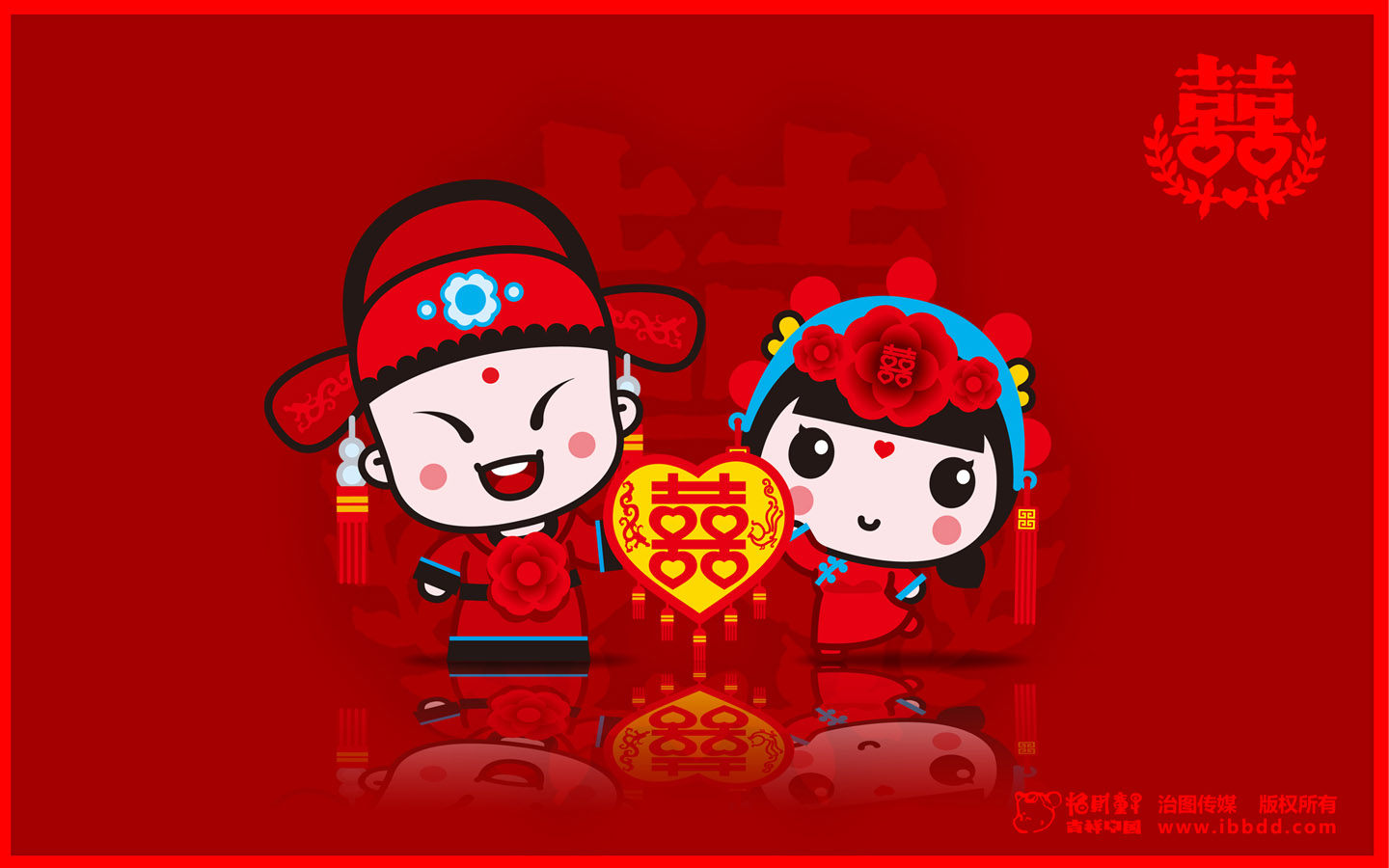 永结同心可爱桌面壁纸，免费电脑壁纸高清下载
