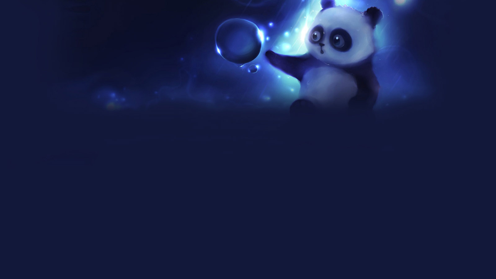 暗夜熊猫主题桌面背景，精选唯美电脑壁纸，免费下载