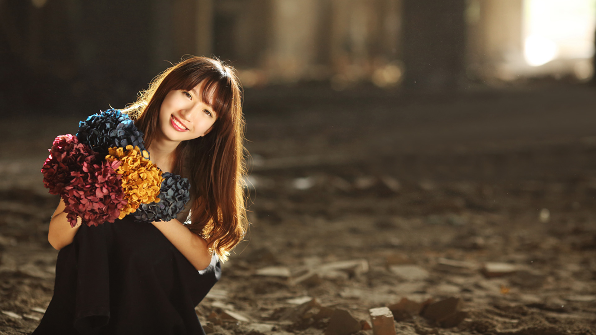 紫阳花语，清纯美女壁纸精选，免费电脑壁纸高清下载