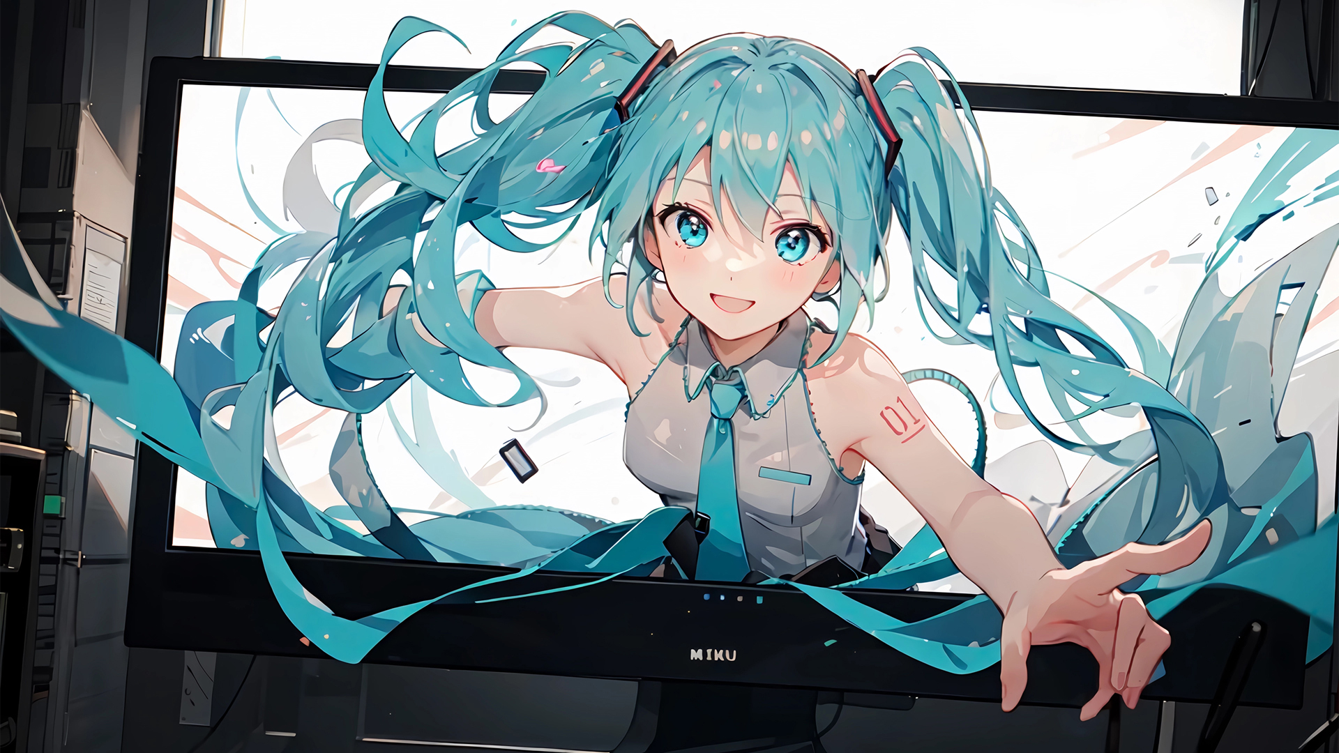 初音未来动漫壁纸免费下载，跃出电脑屏幕的精彩