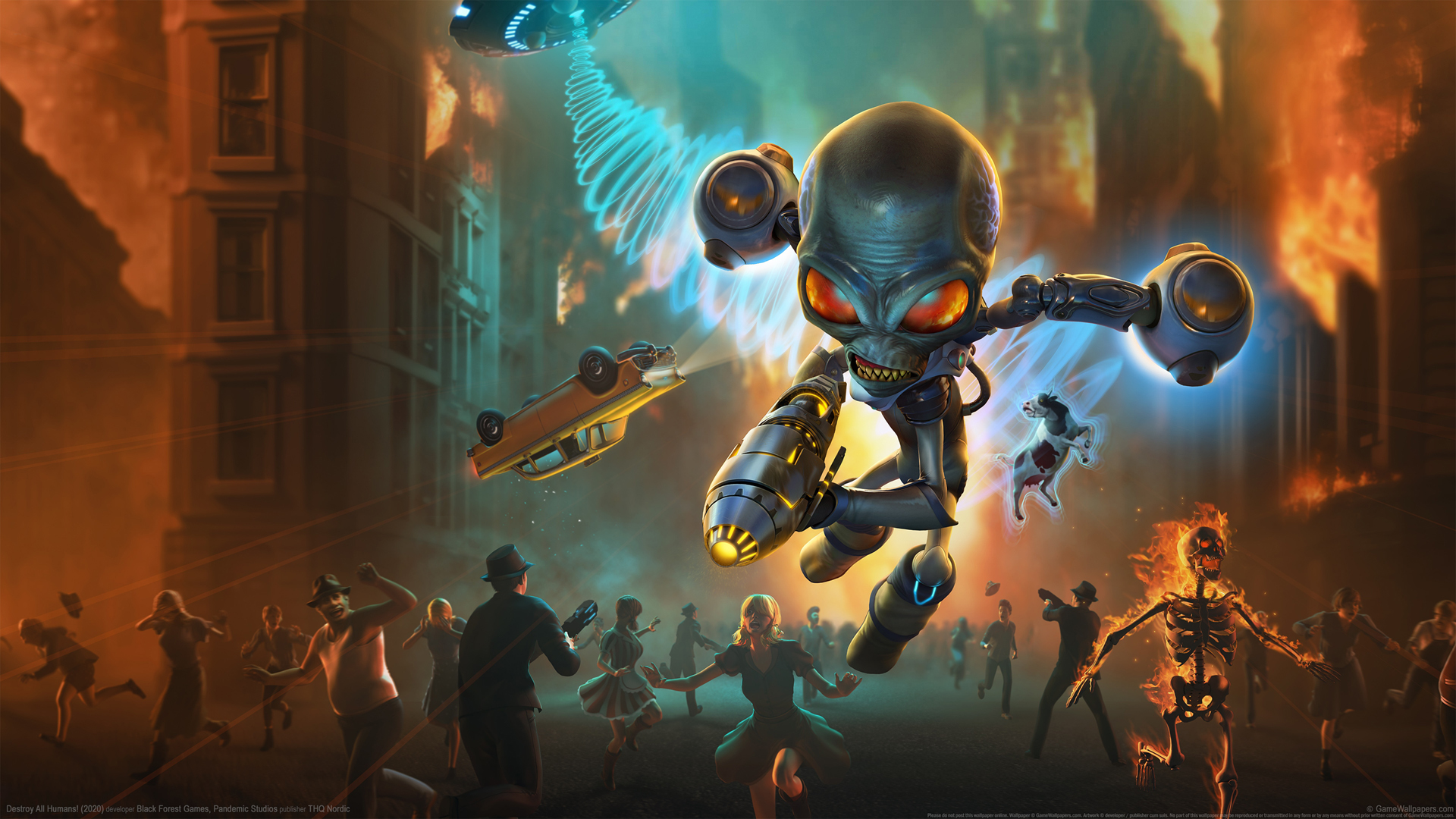 《Destroy All Humans 2020》外星人主题游戏壁纸，免费电脑壁纸下载