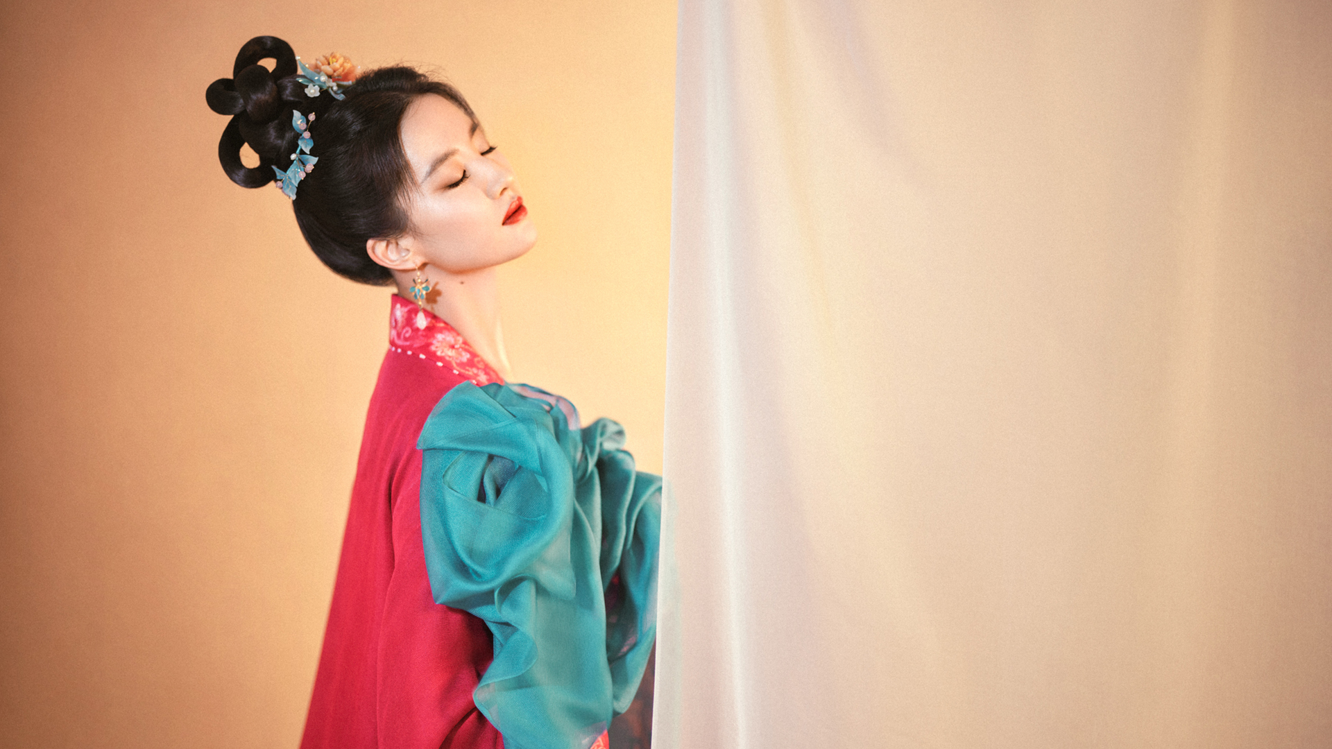 电视剧梦华录刘亦菲 闭眼 侧脸古装美女壁纸