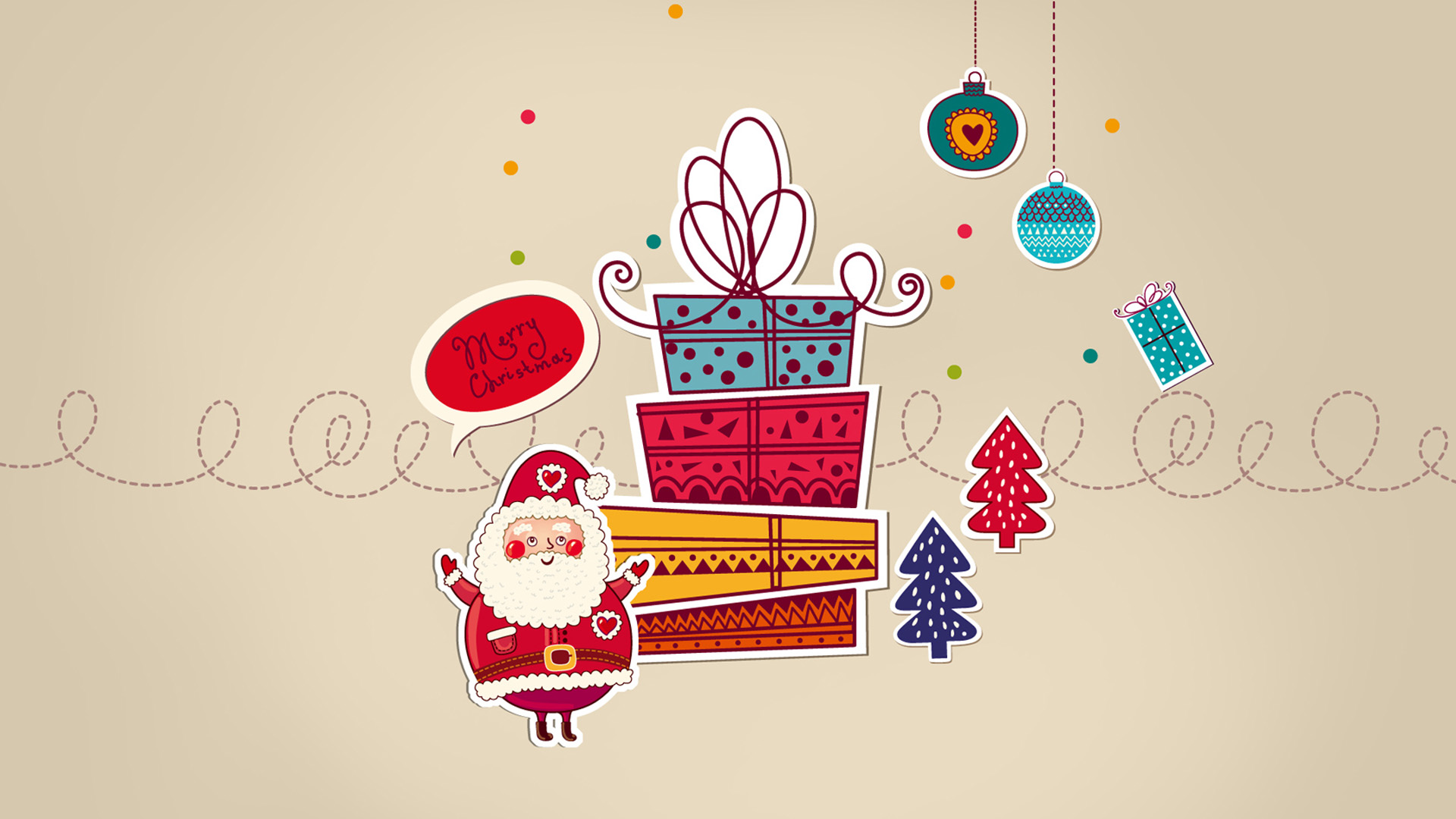 快乐圣诞Merry Christmas，精选可爱桌面壁纸，免费下载电脑背景