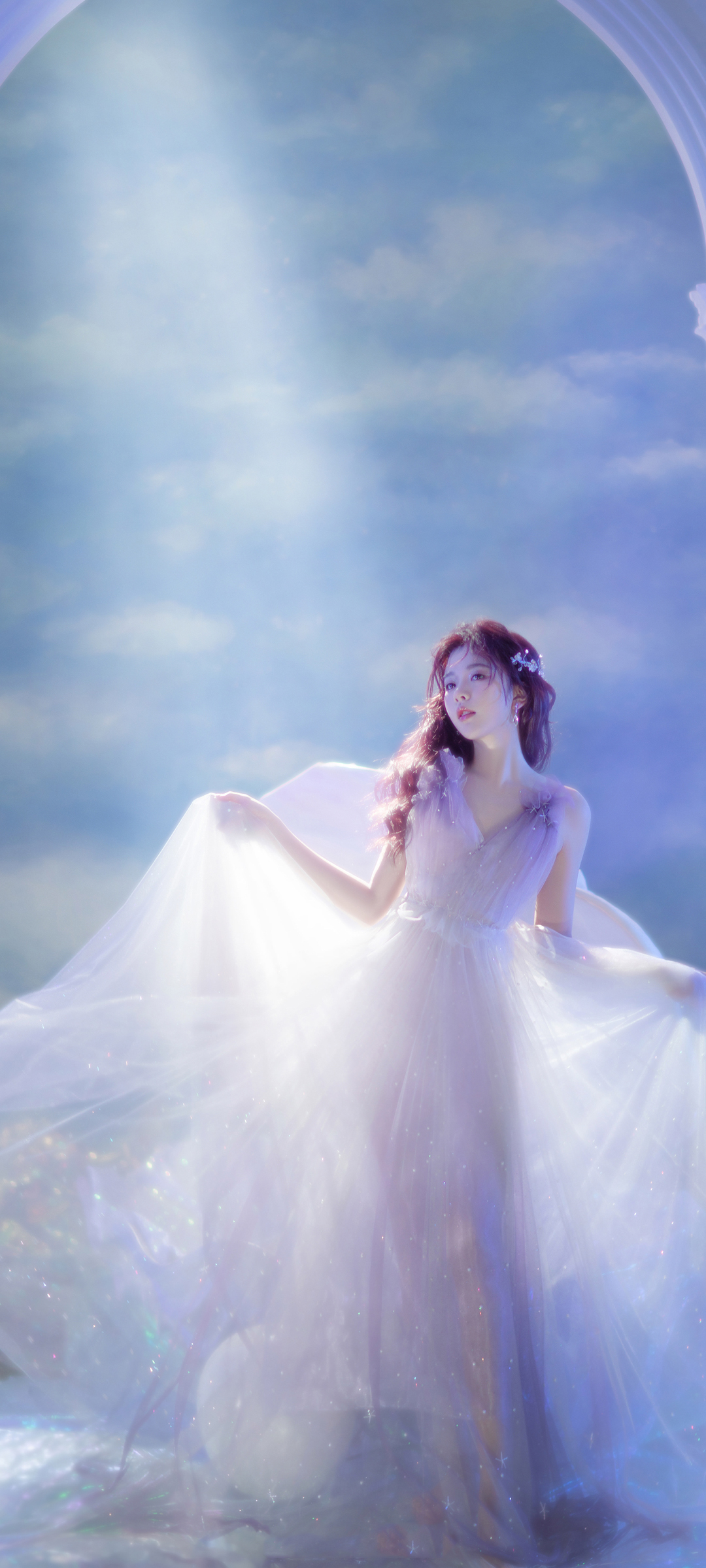 紫色梦幻女神彭十六，唯美手机壁纸，免费下载美化桌面
