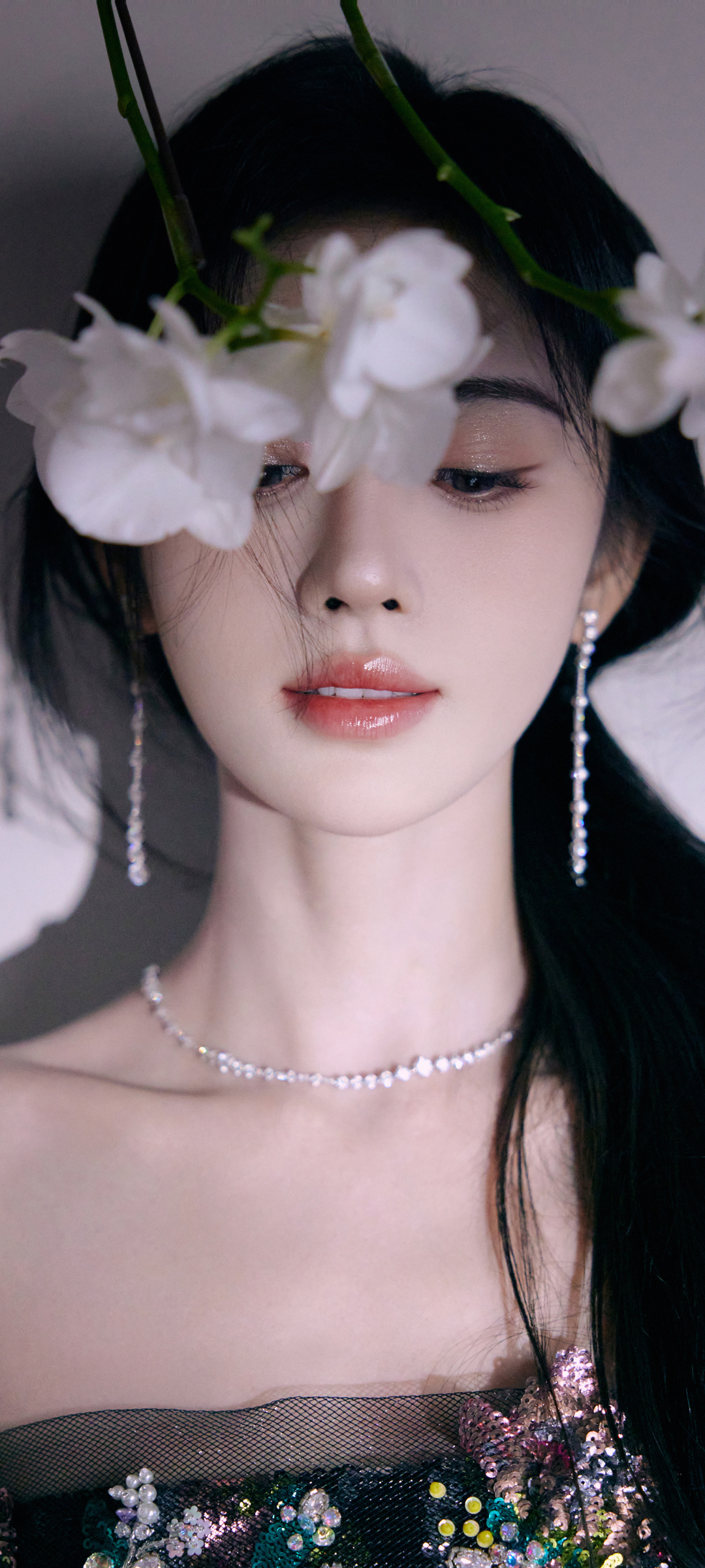 鞠婧祎花海梦幻唯美壁纸，免费手机美女壁纸高清下载