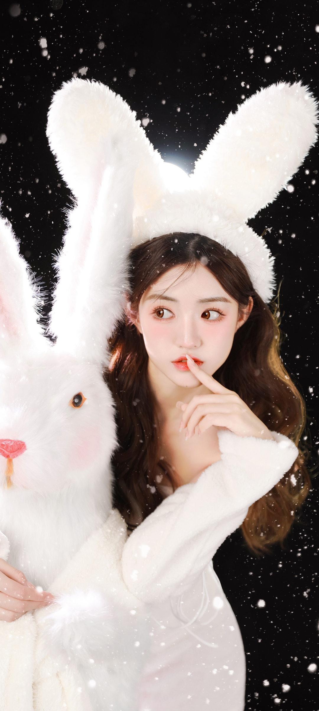 兔耳萌妹壁纸大赏，免费下载手机美女壁纸