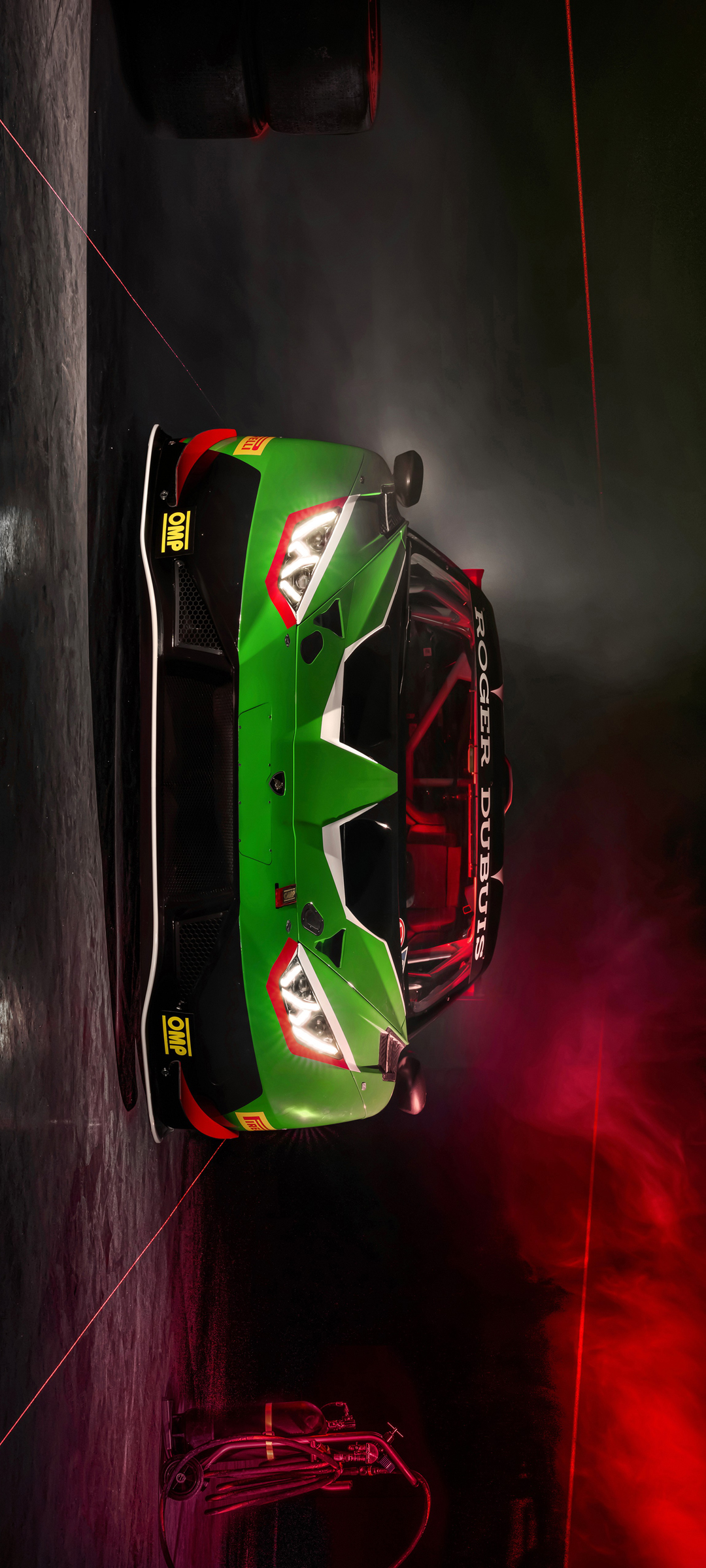 兰博基尼Huracan GT3 EVO2 绿色炫酷跑车壁纸，免费下载高清手机背景