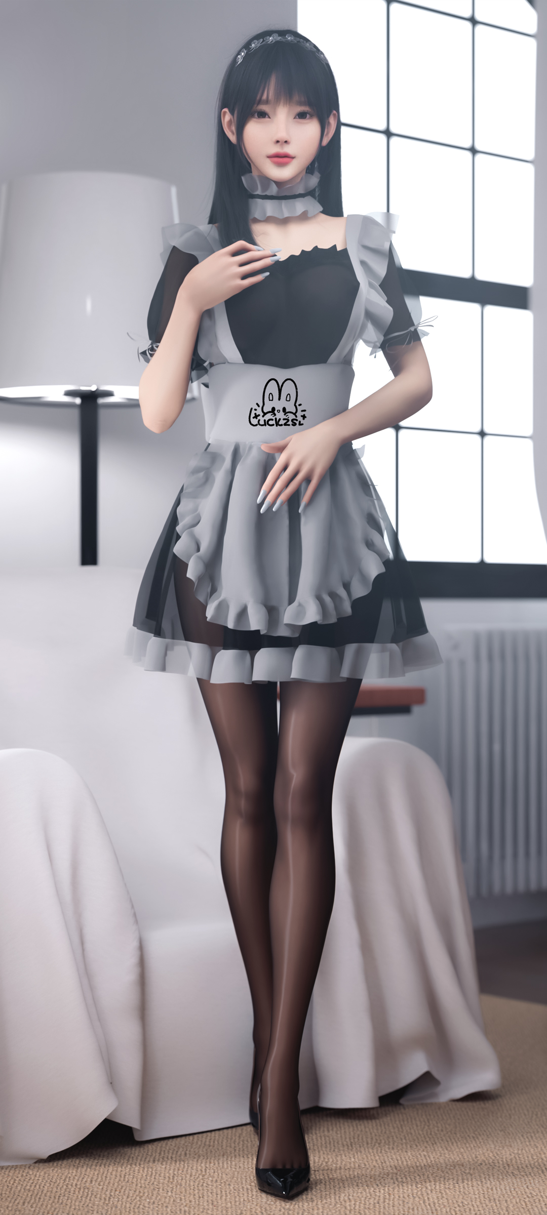 麻匪女仆，3D少女动漫壁纸，高清免费下载，装点你的手机屏幕