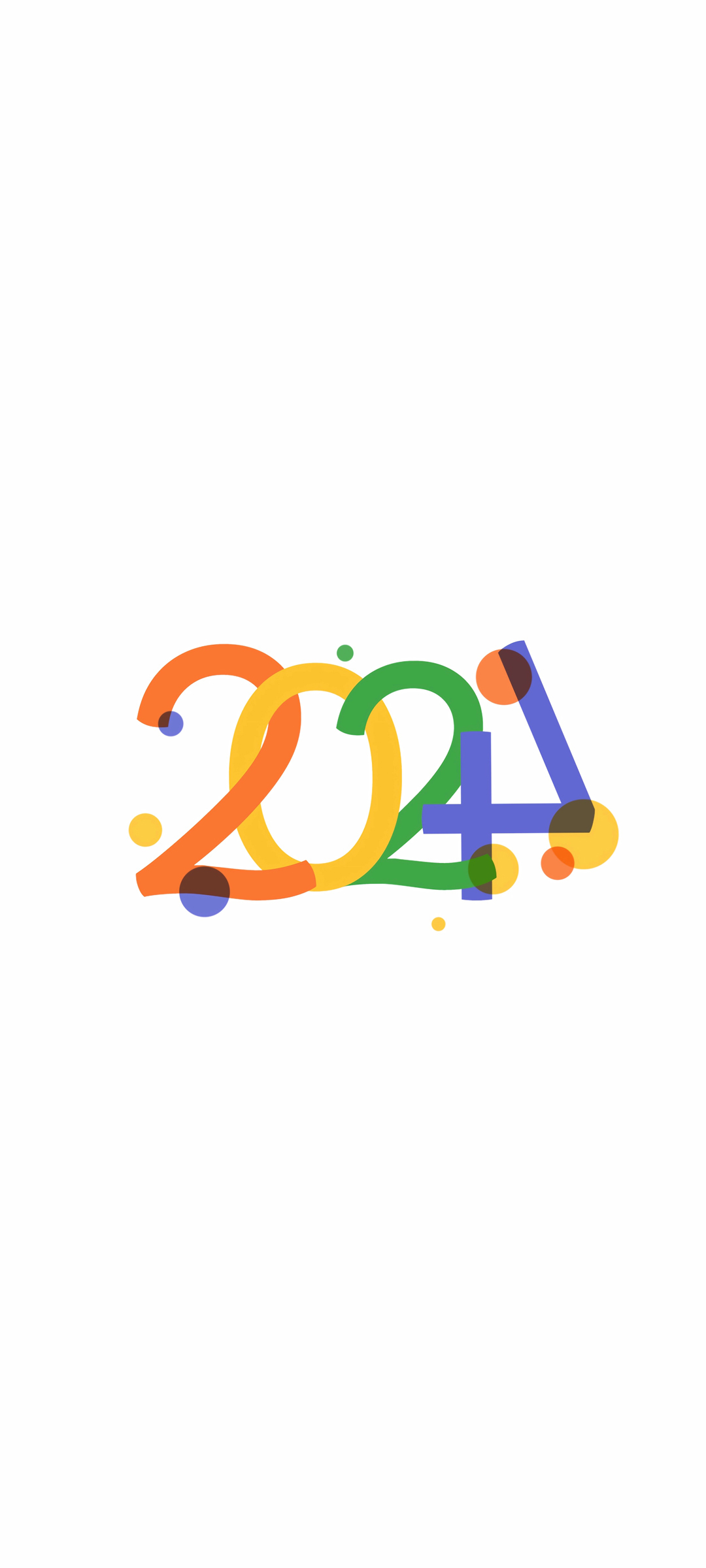 2024数字个性简约壁纸，白底高清免费下载