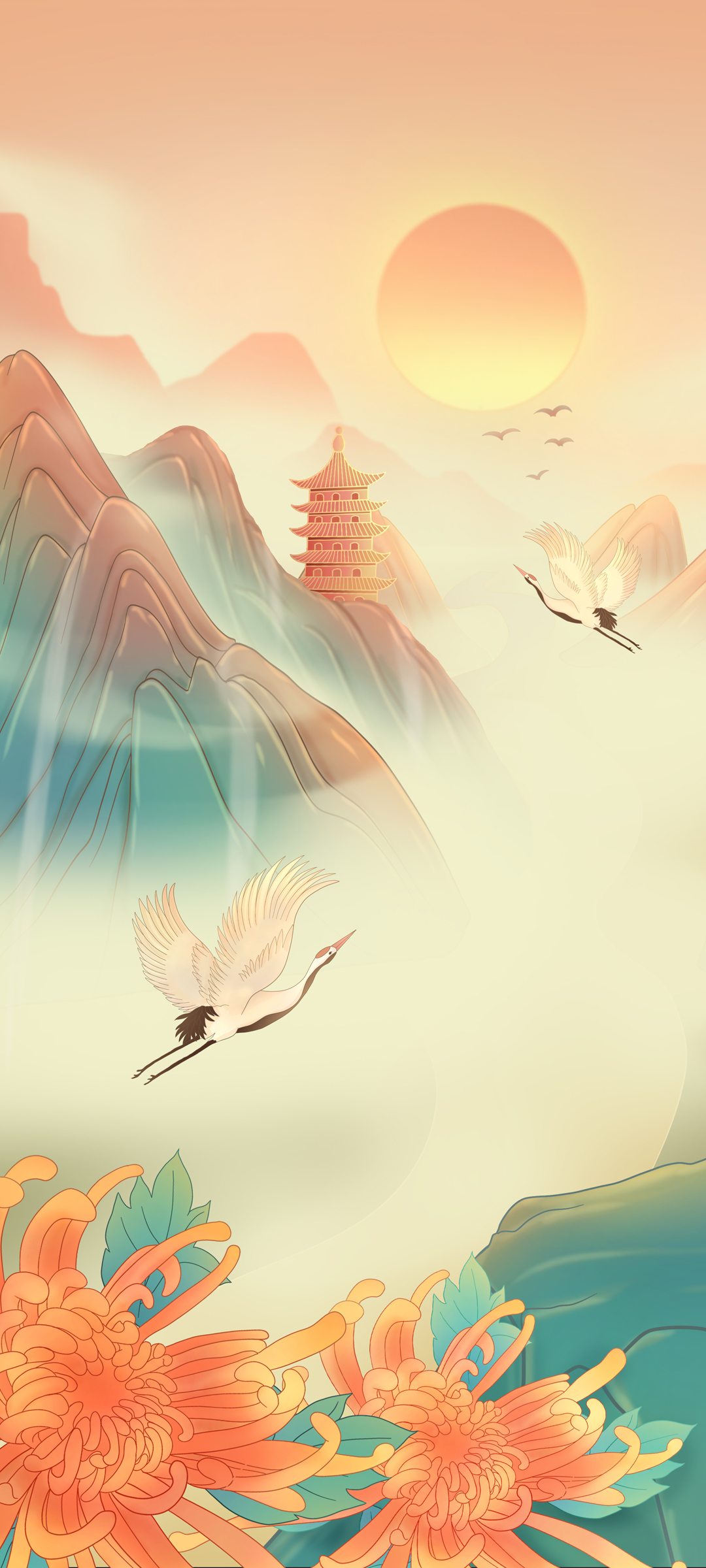 中国风重阳节手机壁纸，唯美高清，节日氛围浓厚，免费下载