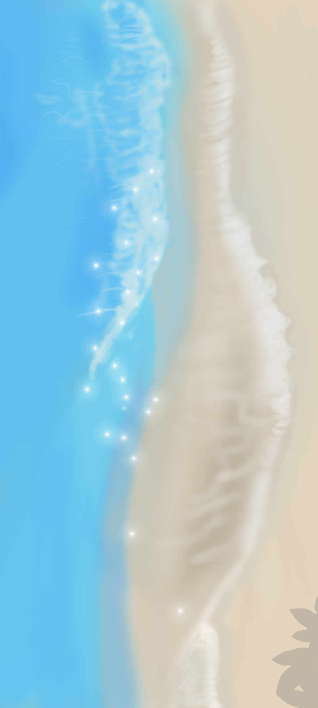 免费下载，绝美蓝色海滩风景手机壁纸，尽享海滨之美！