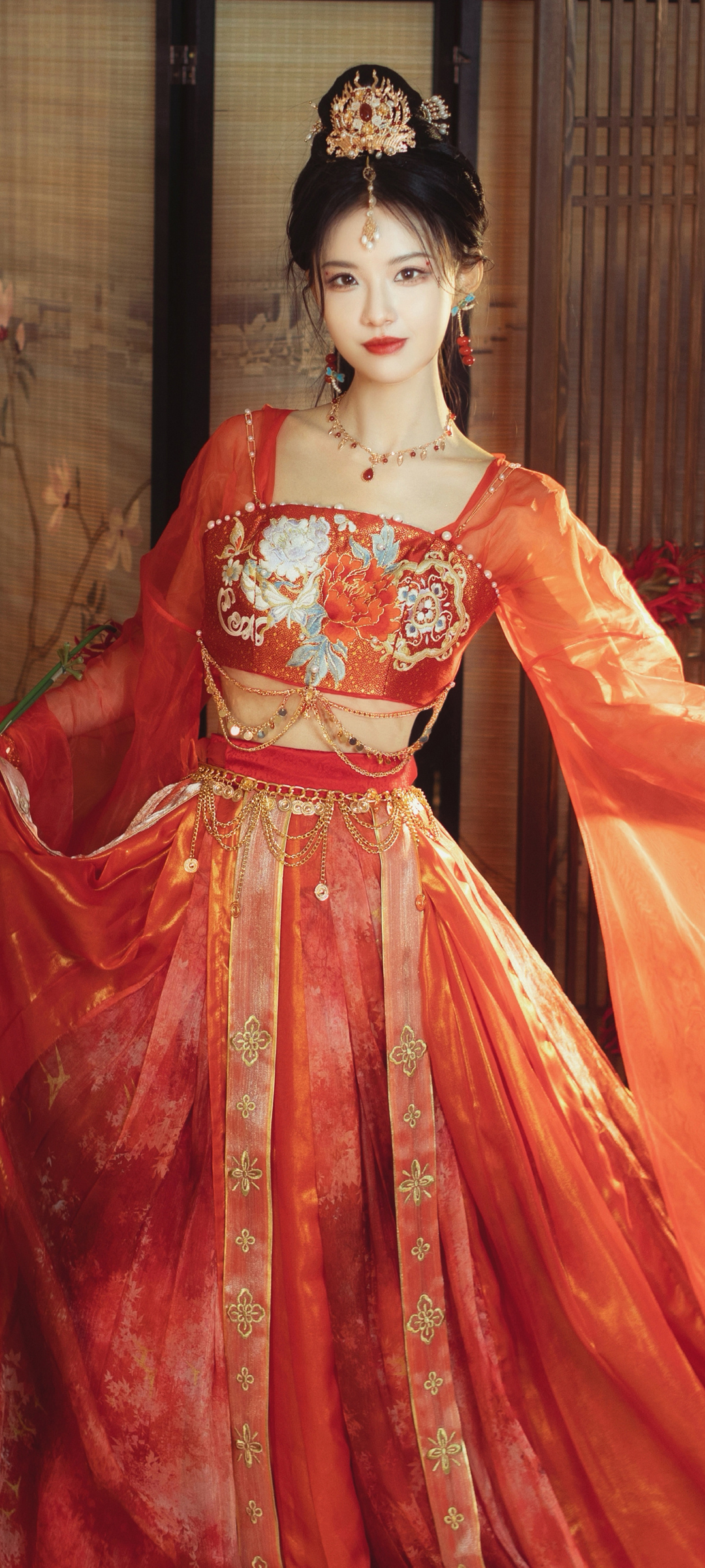 古装红嫁衣美女壁纸，免费下载，手机专属美化！