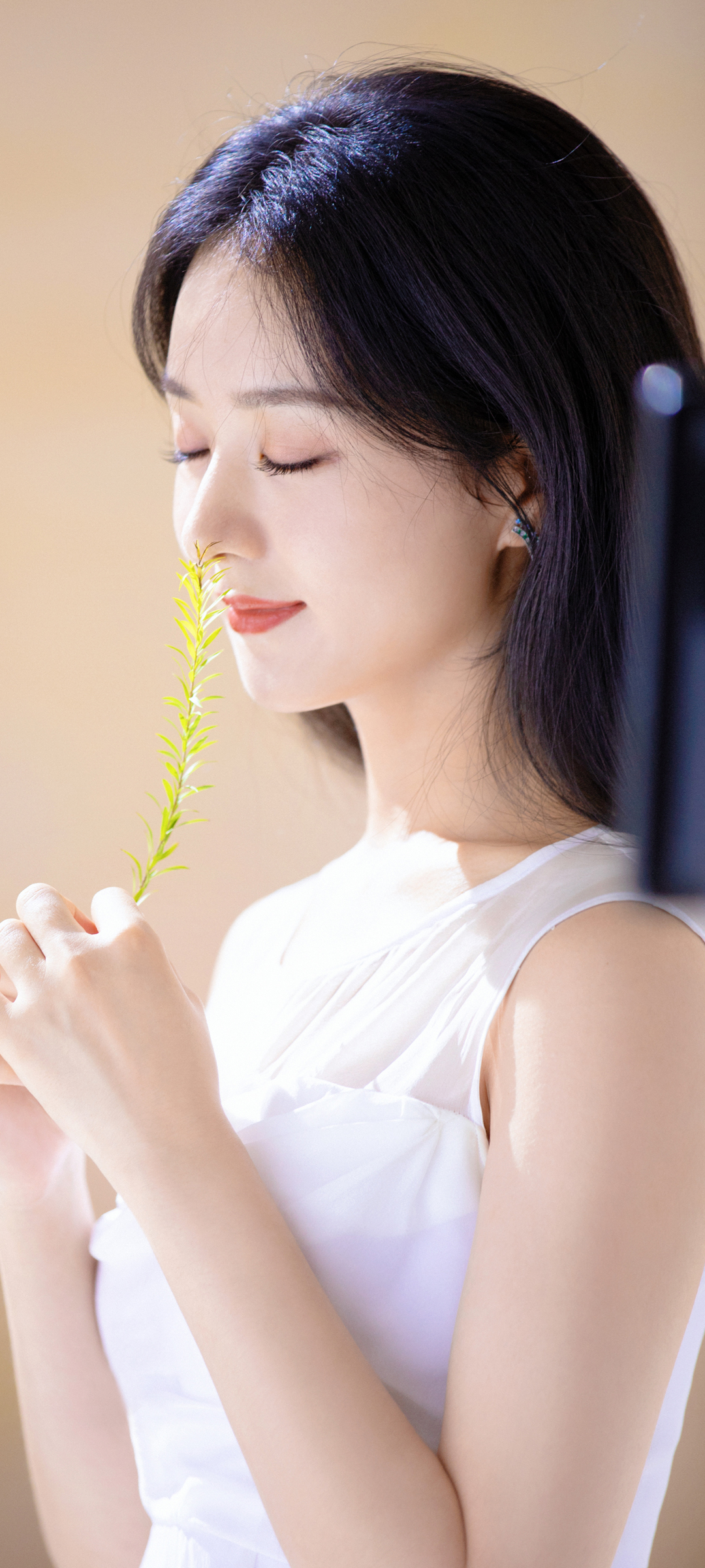 赵丽颖唯美闭眼瞬间，清新高清手机壁纸，美女图片免费下载