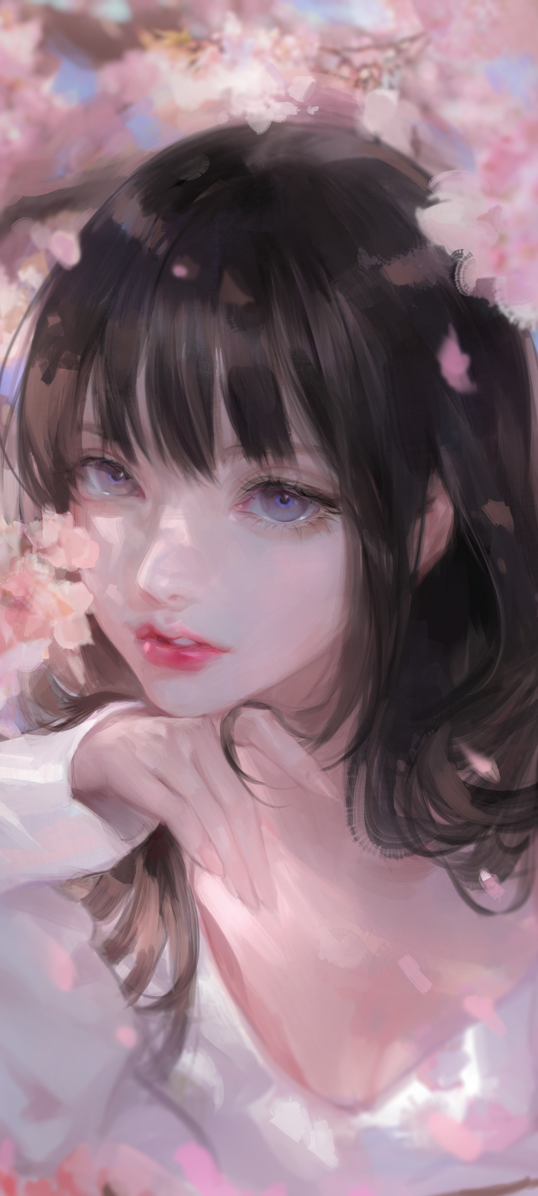 樱花少女，精美厚涂动漫美女壁纸，免费下载！