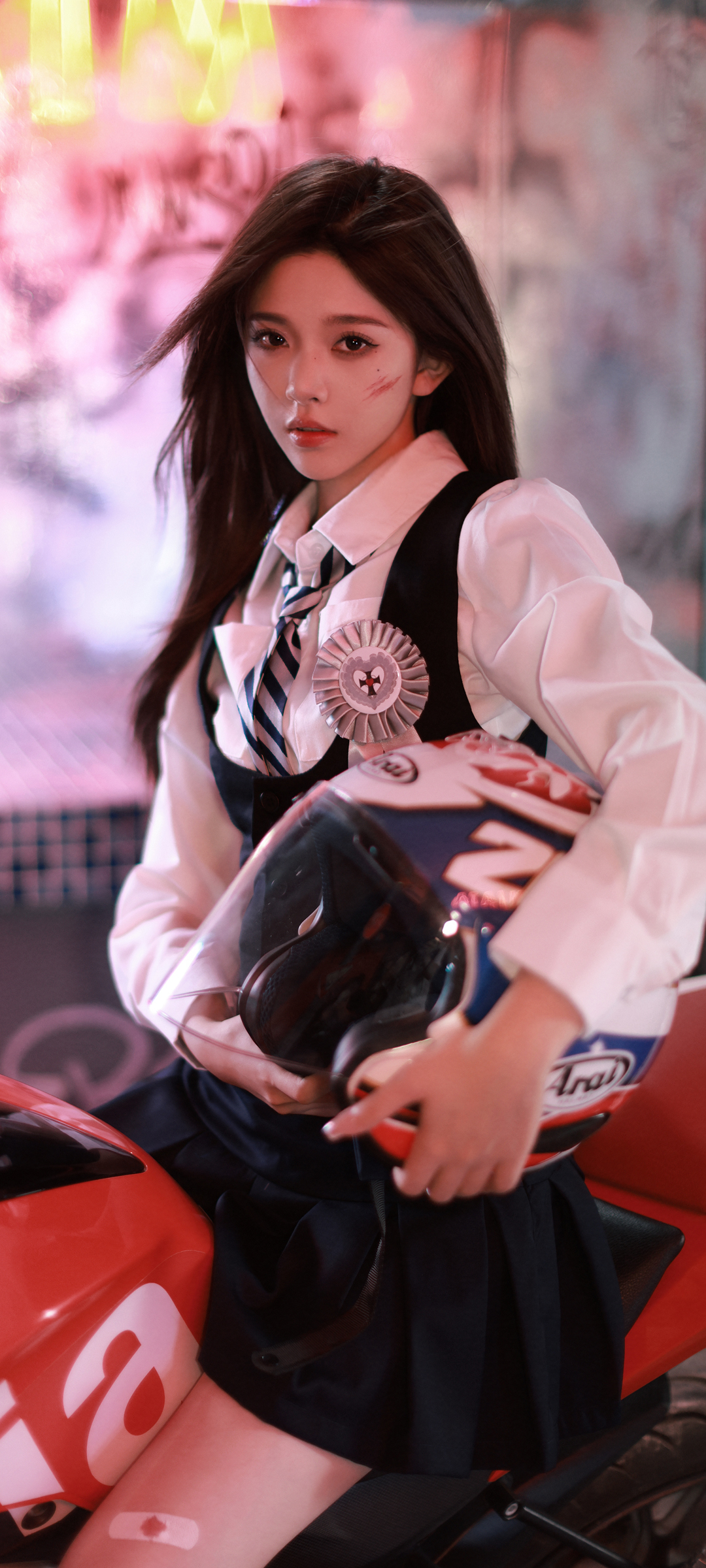 彭十六高清摩托靓影，帅气美女桌面壁纸，手机免费下载