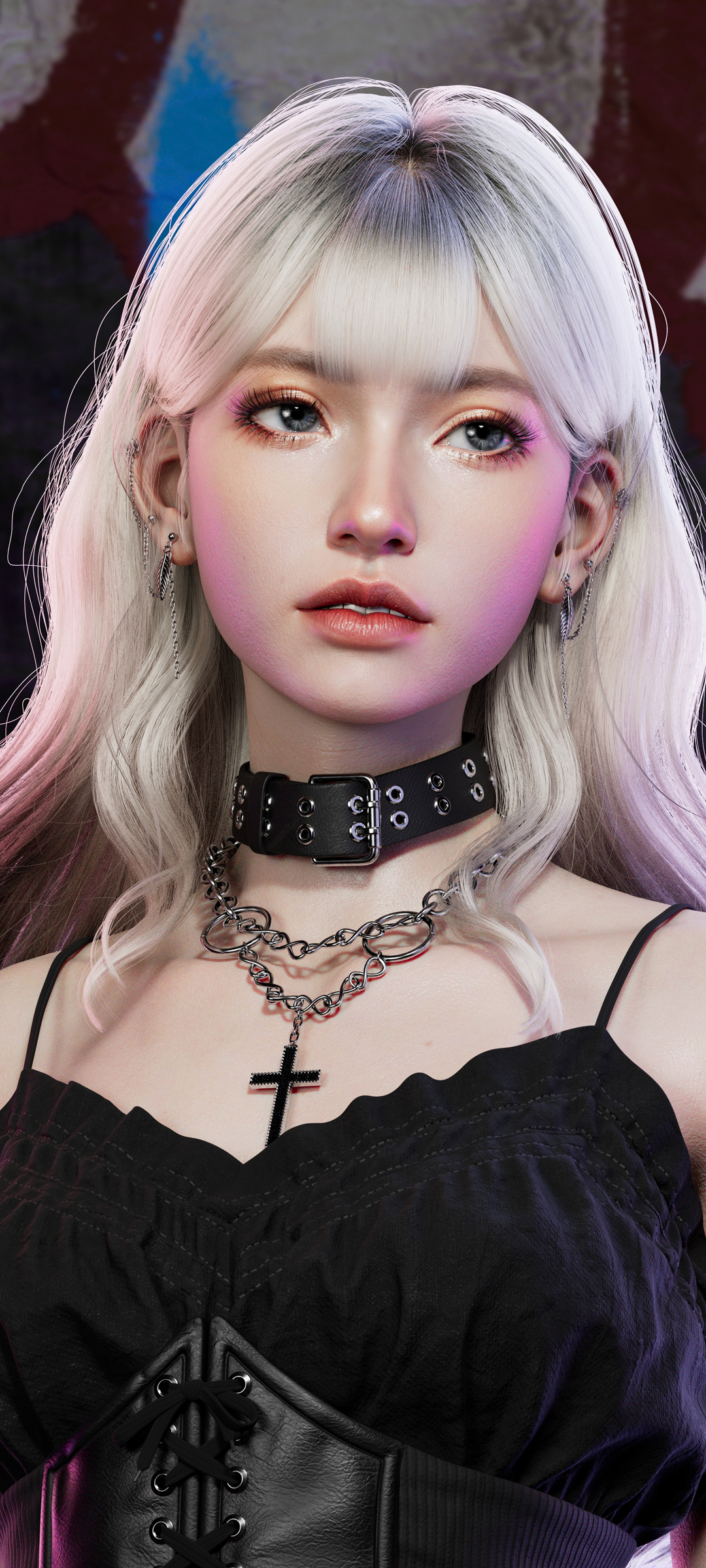 金发3D美女米娅，动漫风格手机壁纸，免费下载