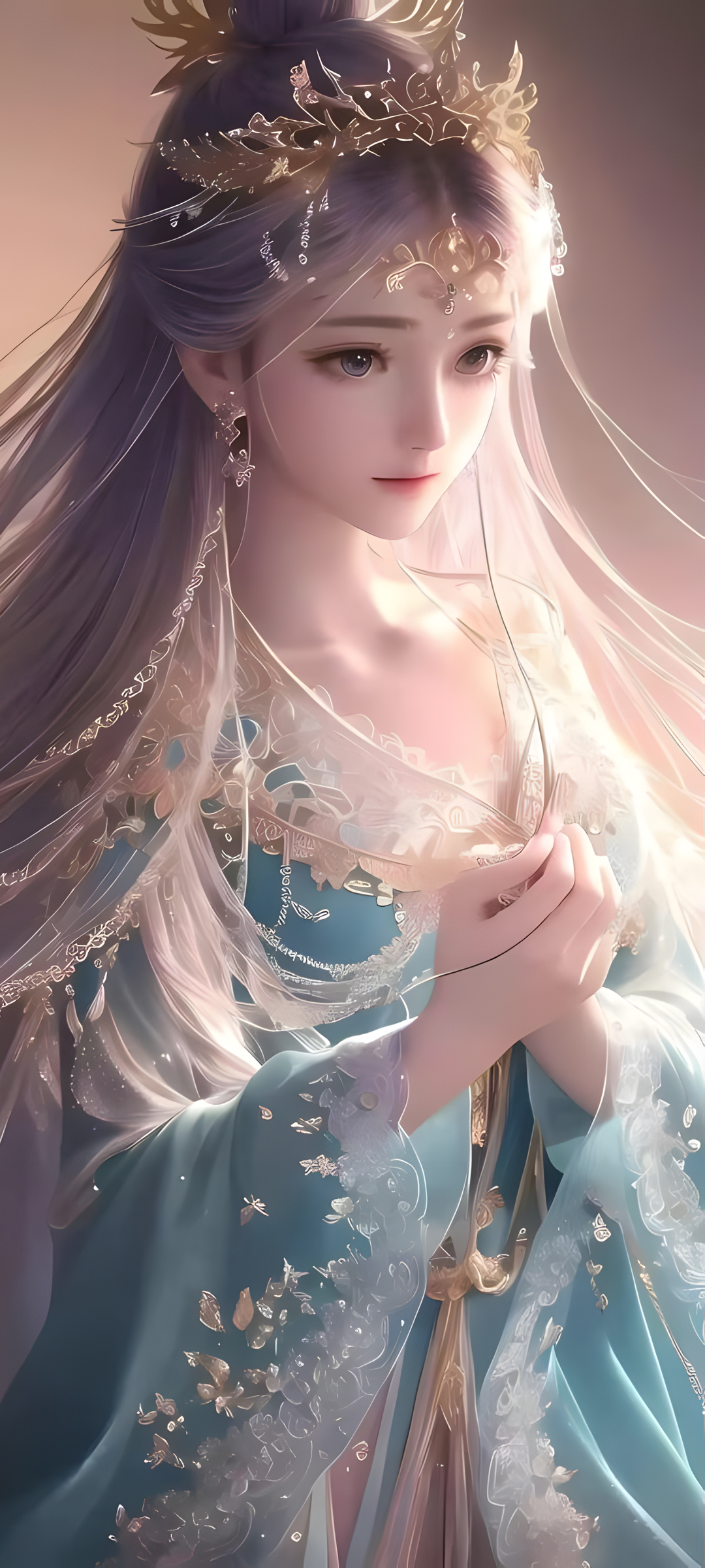古风美女AI绘画，免费动漫手机壁纸下载，一键美化你的屏幕