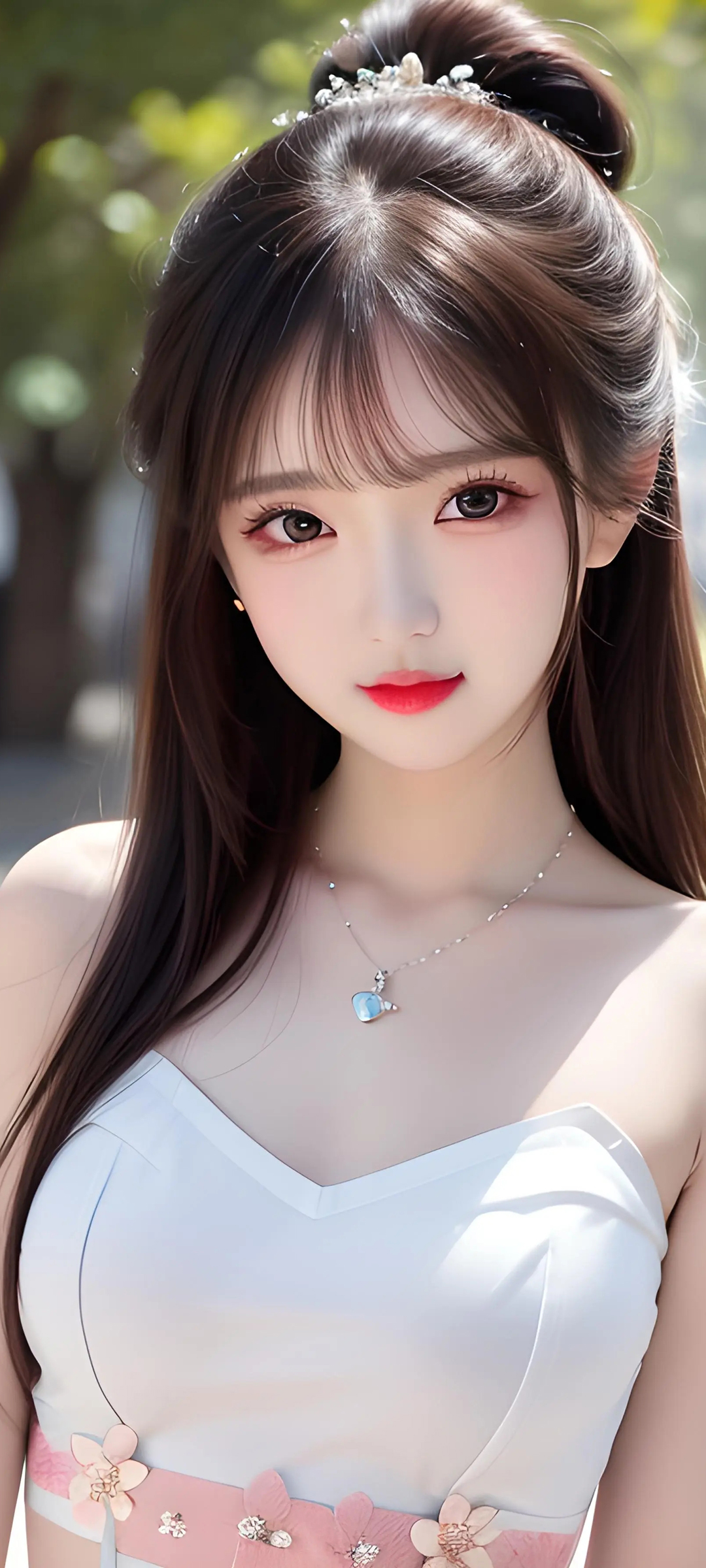 夏装美女AI绘画精选，免费下载动漫手机壁纸