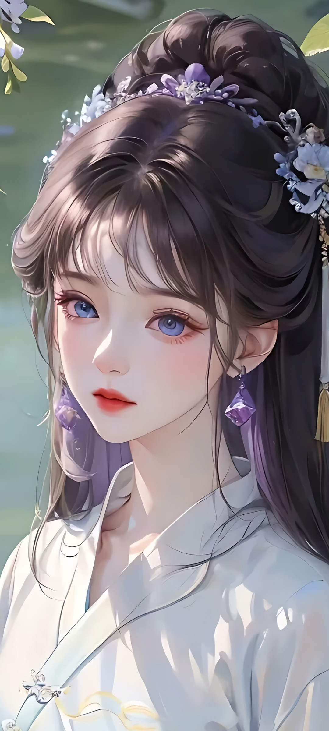 古风美女动漫AI绘画，精选免费手机壁纸，一键下载！