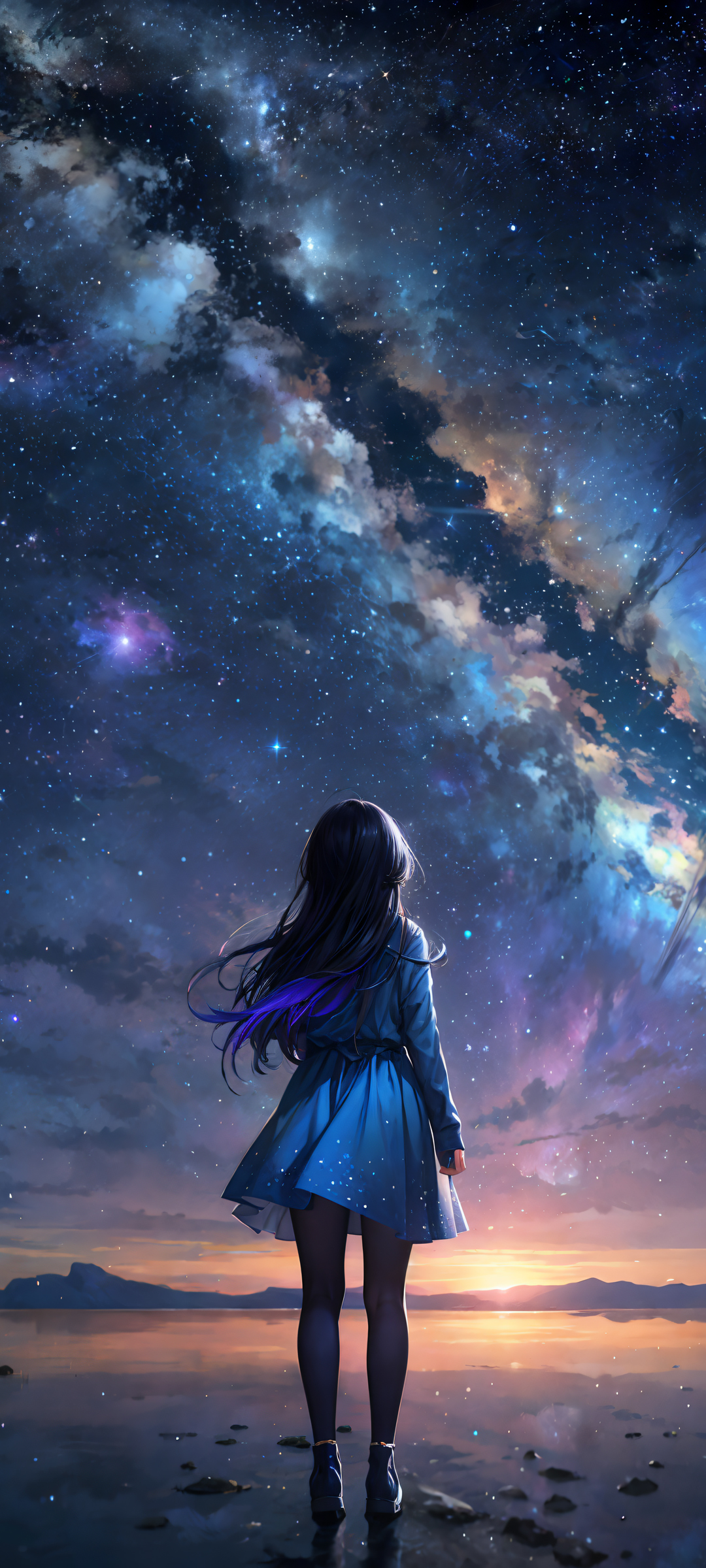 星空少女动漫壁纸，免费手机高清下载，畅享梦幻星空之美