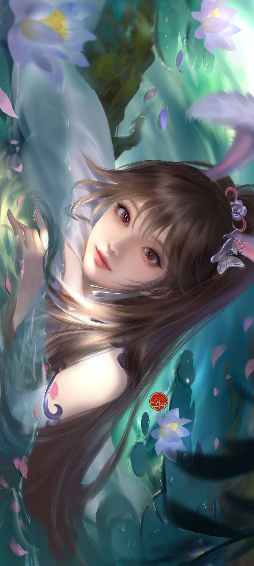 小舞荷花动漫壁纸，全屏高清唯美，免费下载手机专属美化！