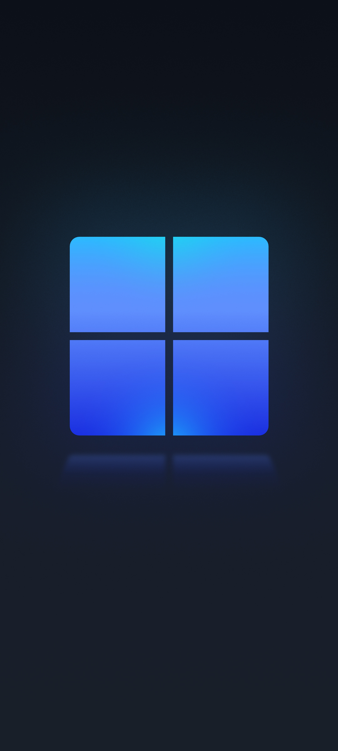 微软Windows 11黑蓝高清全屏手机壁纸，免费下载，系统默认精美之选