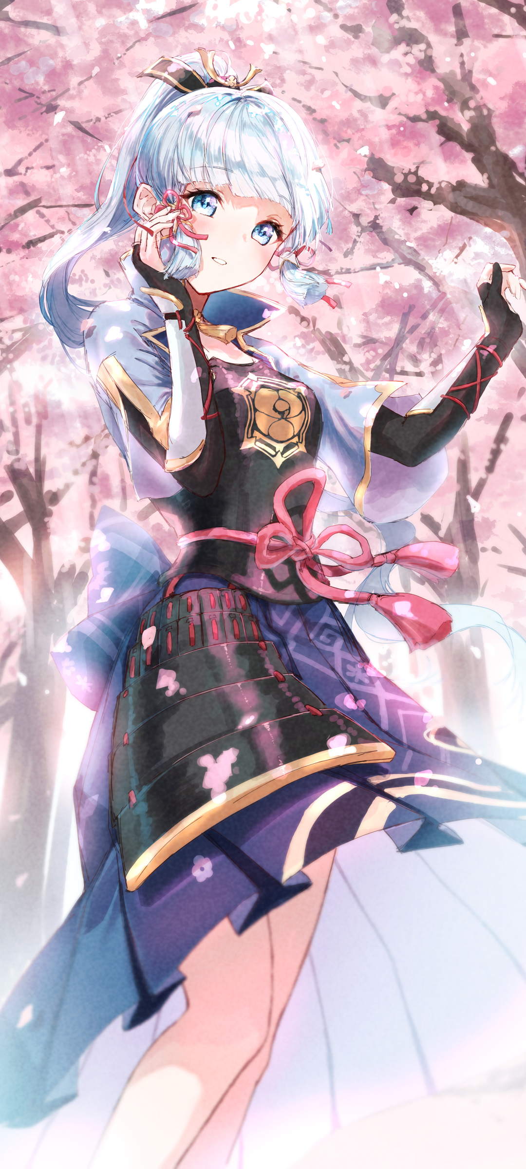 神里绫华樱花主题，原神动漫高清手机壁纸，免费下载！