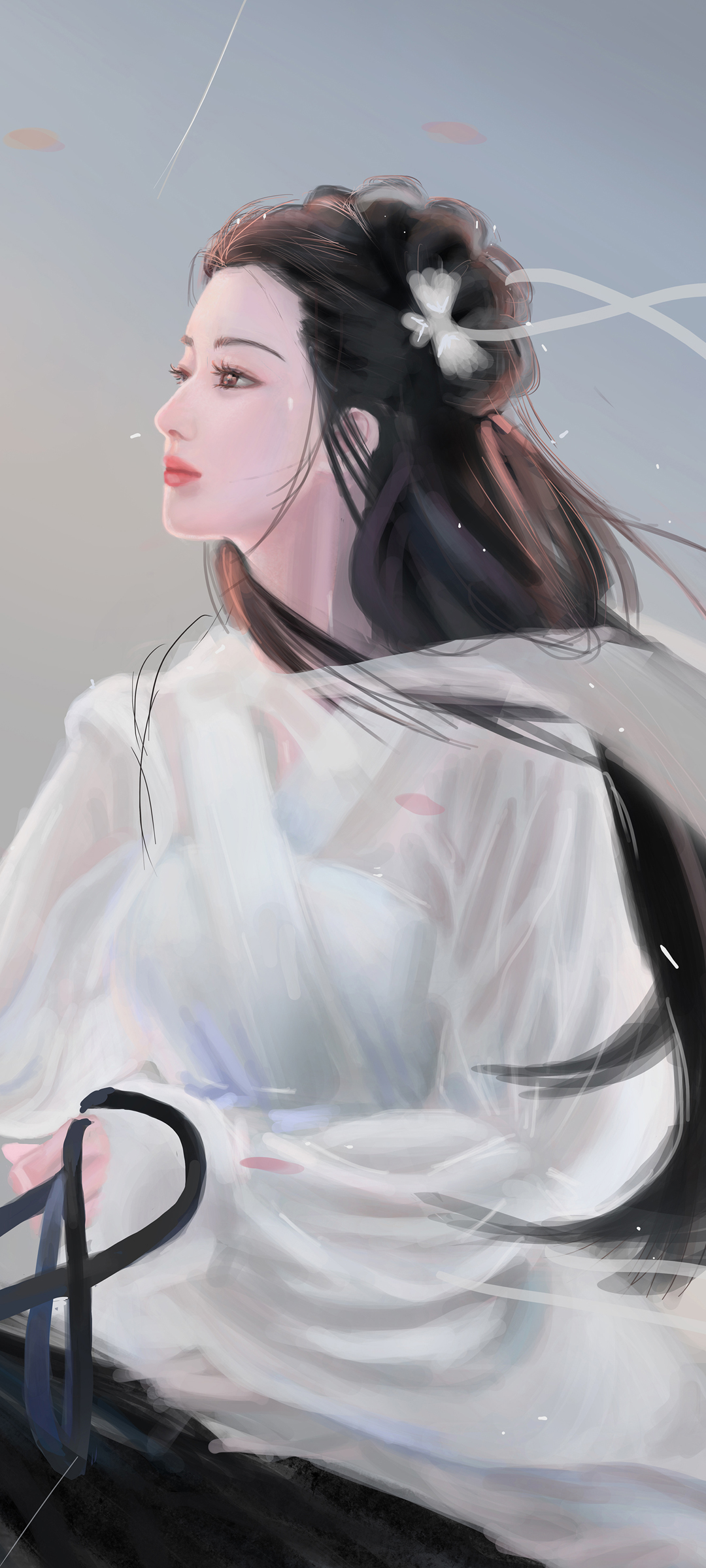 唯美古风白衣少女骑马壁纸，动漫风格，免费下载