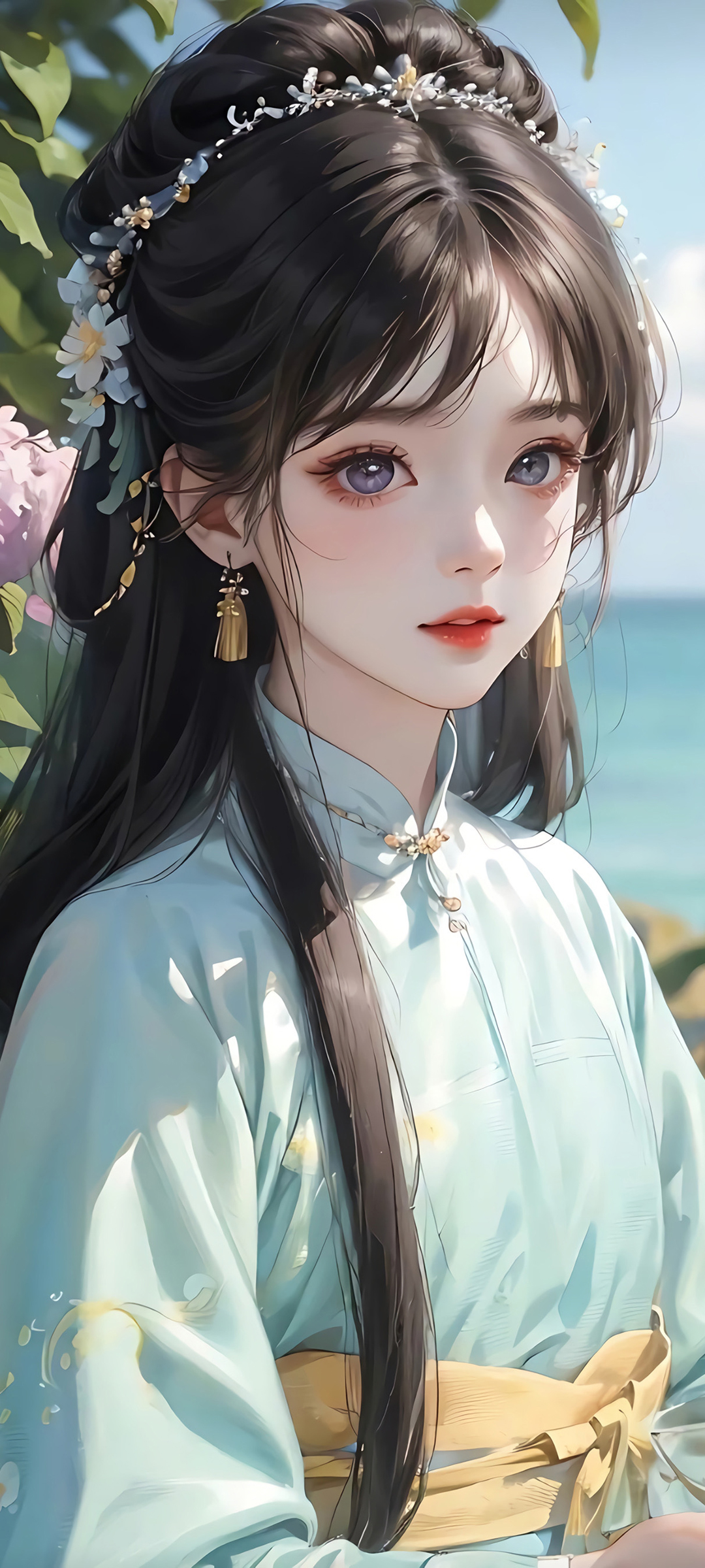 长发古装美女动漫壁纸，免费手机高清下载