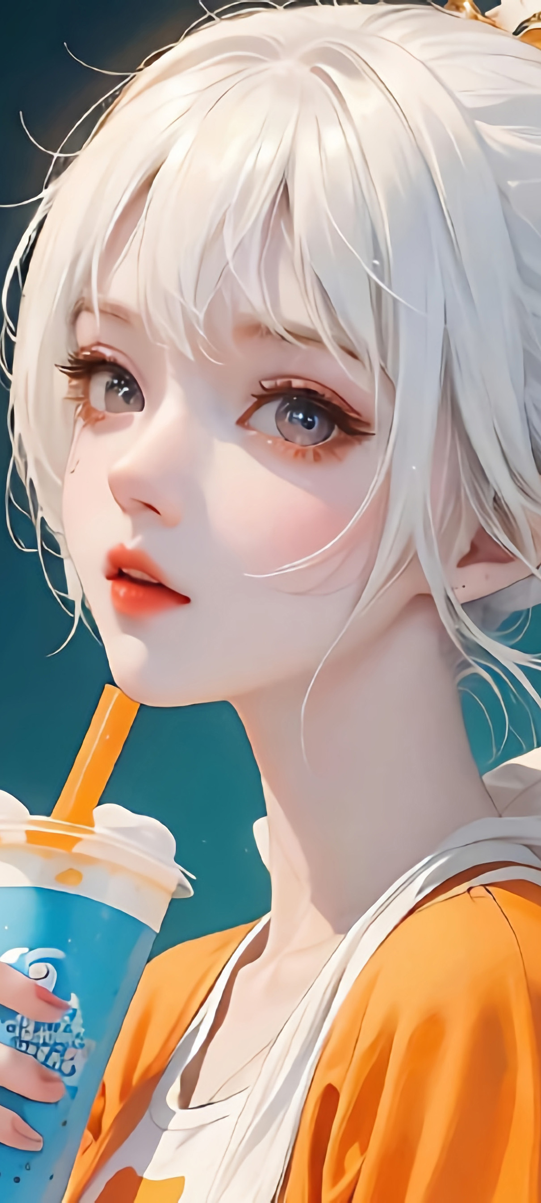 AI白发女生动漫，精选手机壁纸，免费下载，畅享动漫之美