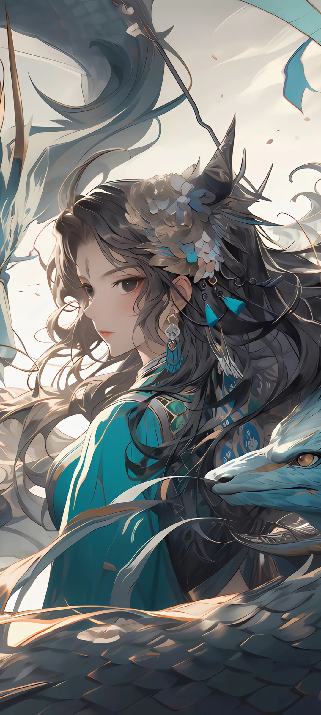 动漫龙少女精美壁纸，免费下载手机专属背景图