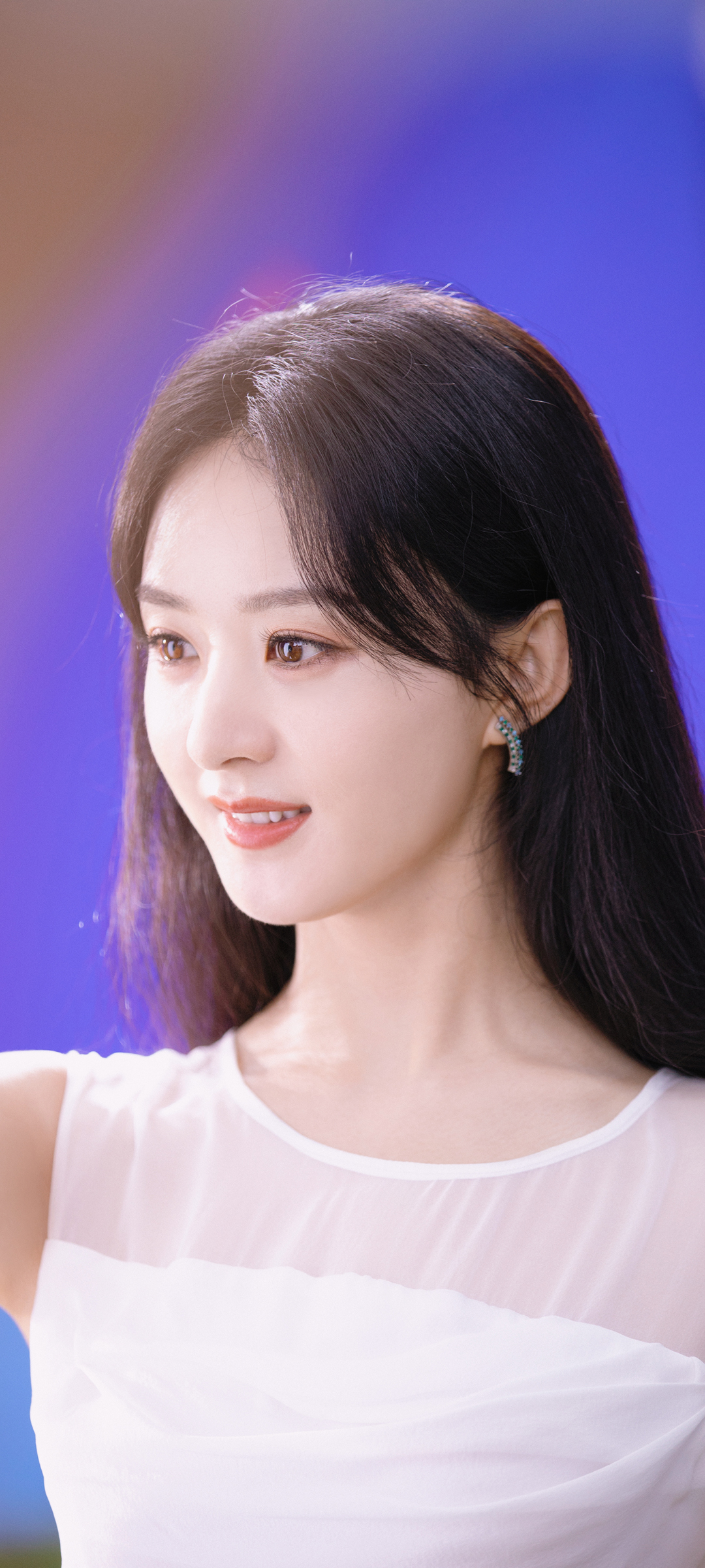 赵丽颖甜美写真，全面屏手机壁纸美女，免费下载！