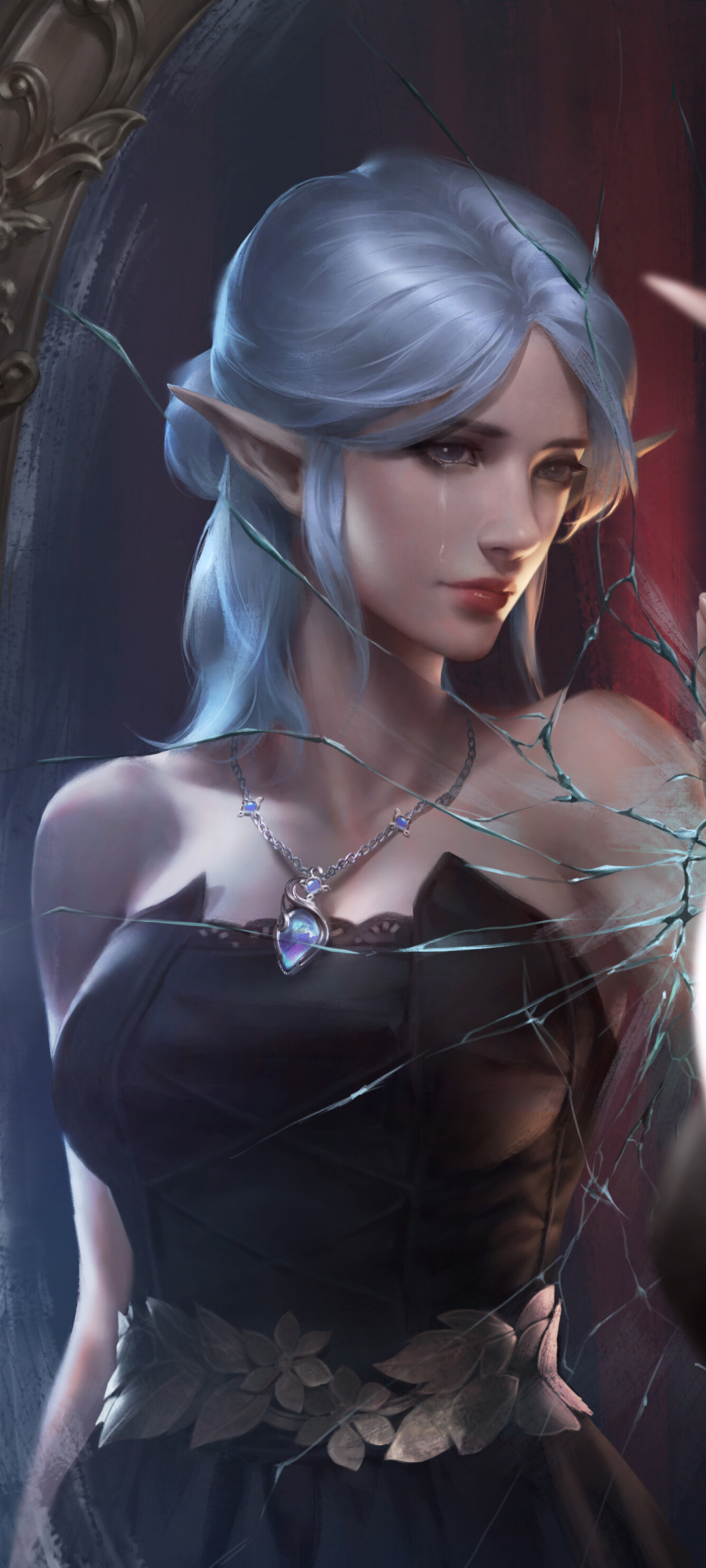 巫师希里绝美手绘插画，免费手机壁纸下载，游戏风格尽在其中！