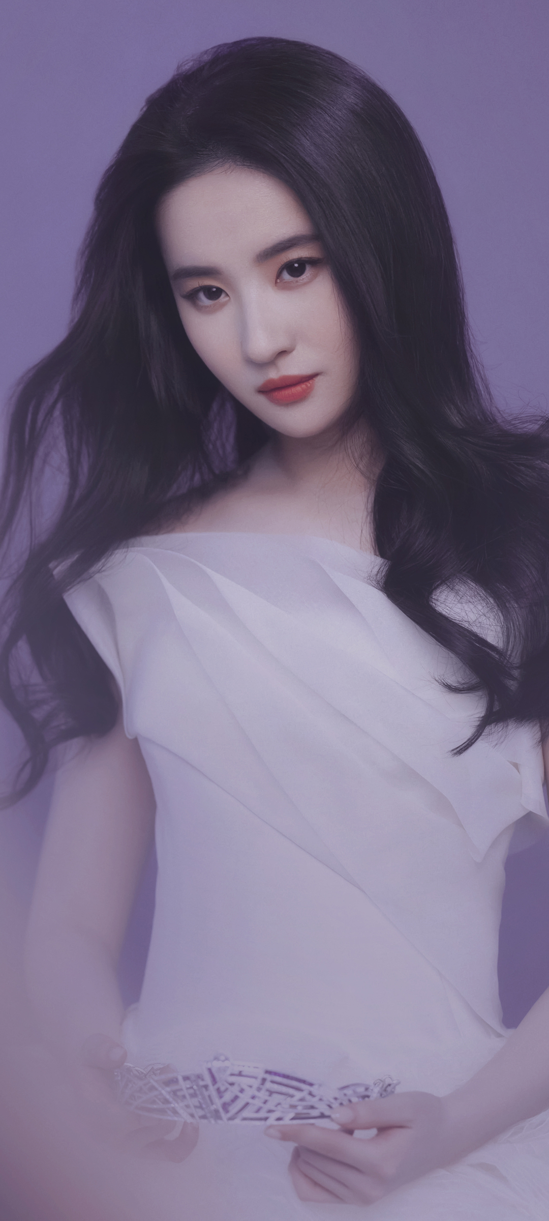 刘亦菲白衣倩影，唯美高清壁纸，美女手机屏保免费下载