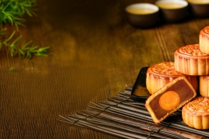 中秋节简约褐色banner