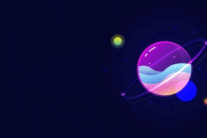 太阳系简约设计壁纸3440x1440