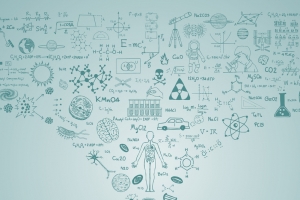 化学试管抽象图标树科学技术海报背景素材