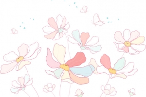 手绘格桑花