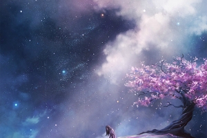 蓝色浪漫通话背景图
