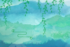 二十四节气立春绿色文艺清新banner