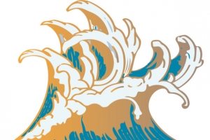 梦幻唯美国潮浪花浪打浪