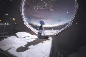 4k 赛博朋克：边缘行者 Cyberpunk: Edgerunners 船舱 女孩 高清 电脑壁纸